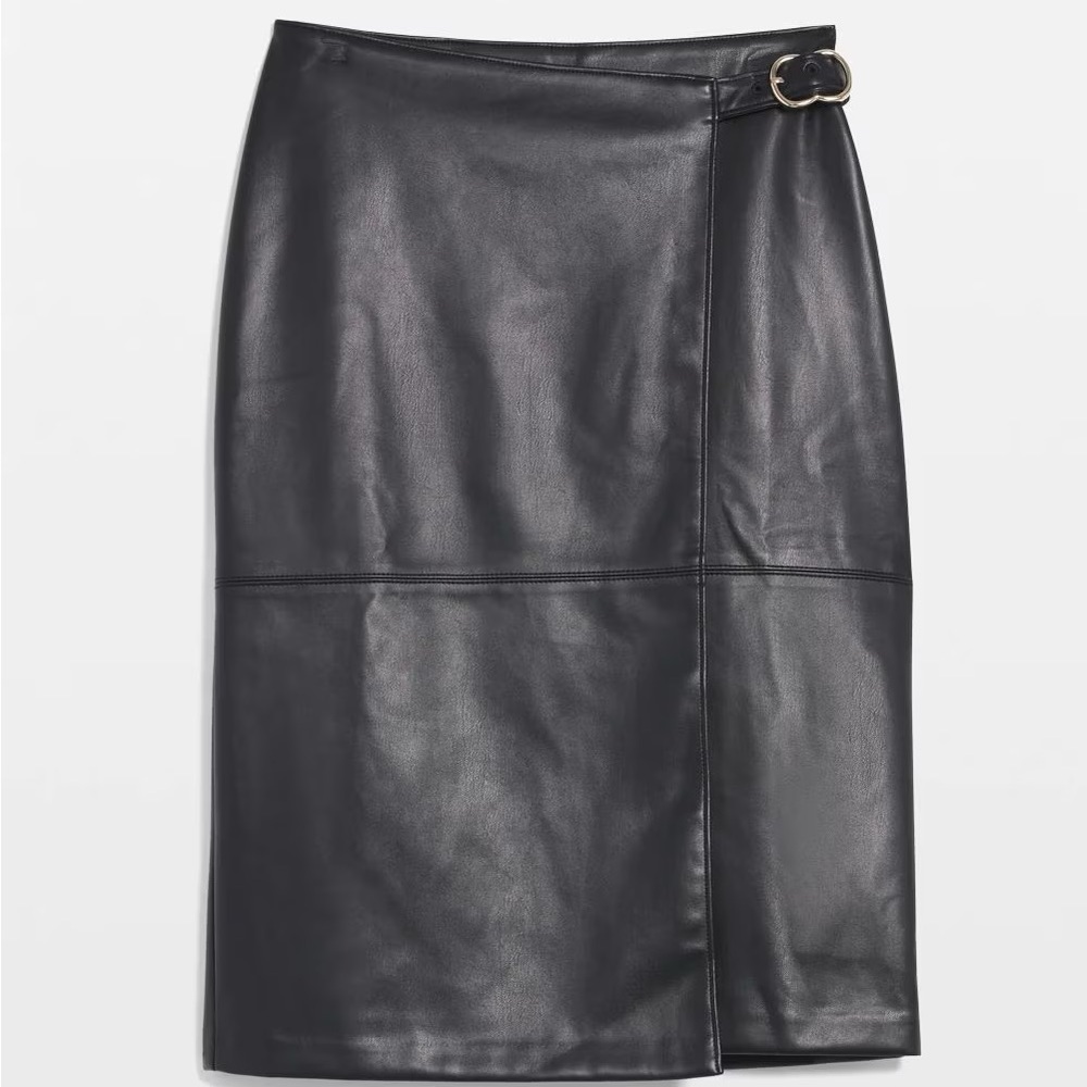 🖤Faux Leather Wrap Skirt🖤